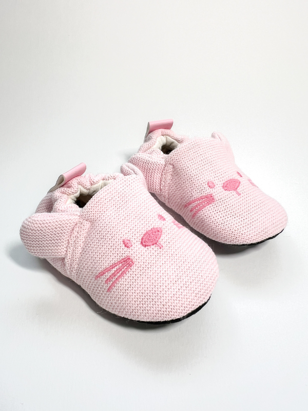 Tavşan Nakışlı Pembe Patik