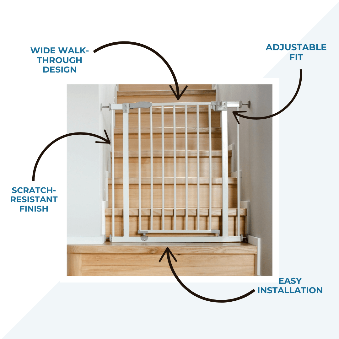 2x FYLO Baby Safety Stair Gate Pressure Fit Extra Wide