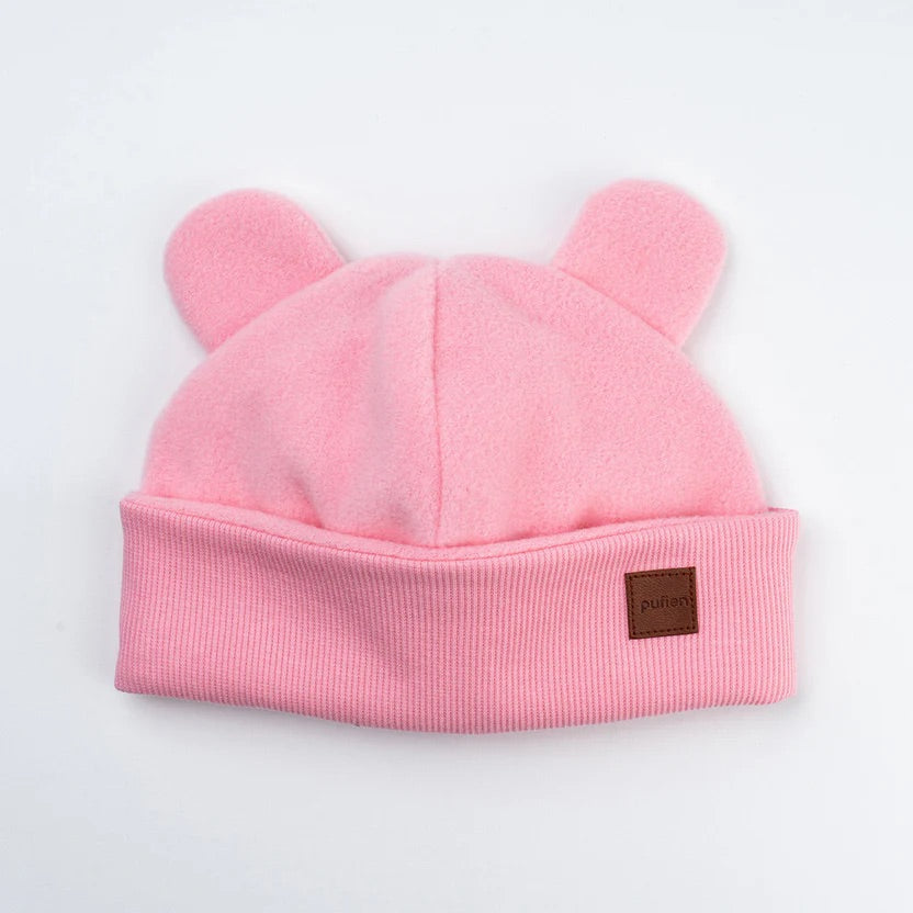 Pink Baby Shoes + Hat Beanie Bundle