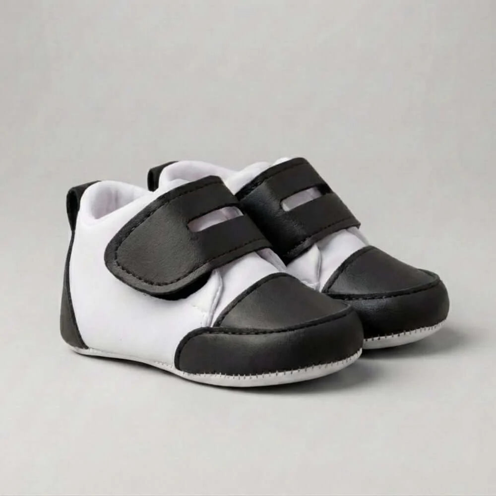 Baby Black Velcro Shoes