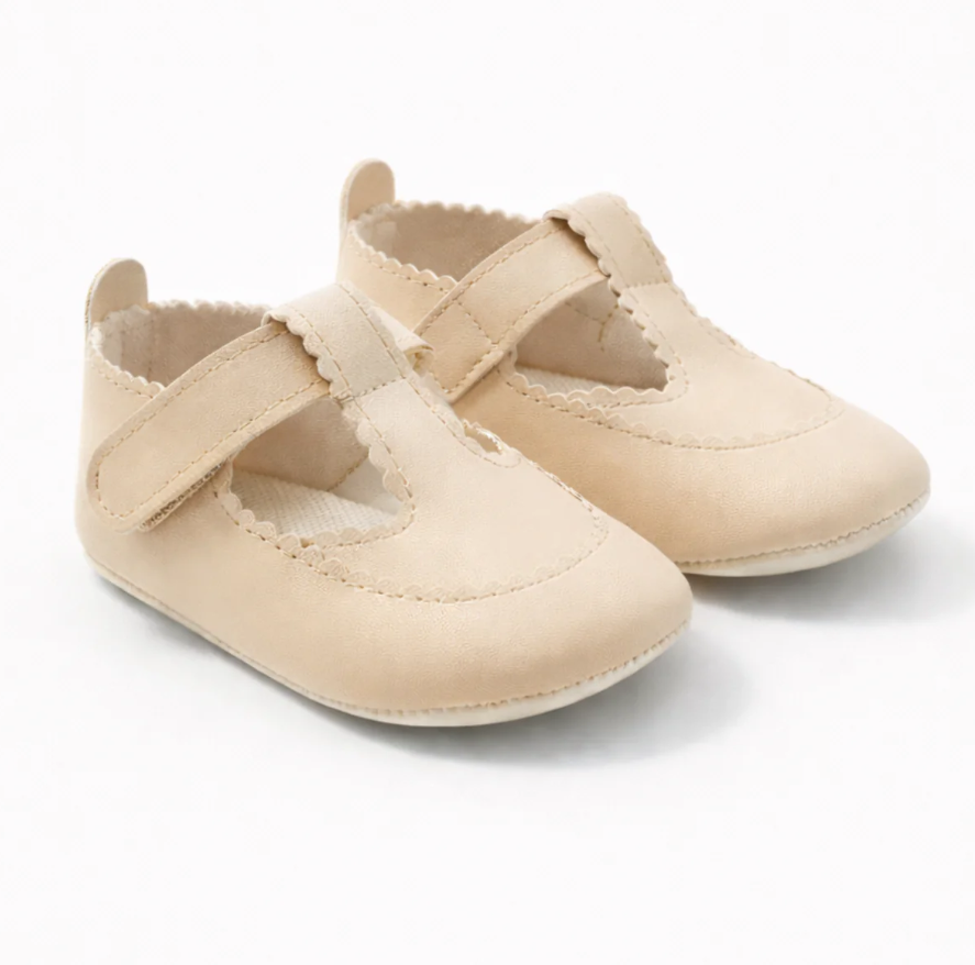 Baby Beige Leather Sandals Summer Shoes