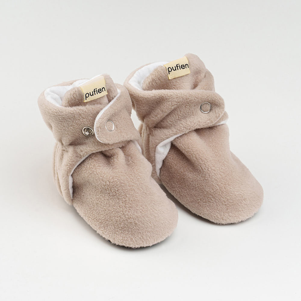 Beige Baby Booties