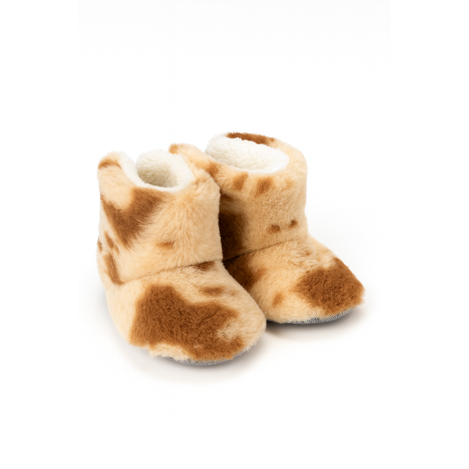 Brown Beige Baby Booties Walking Shoes