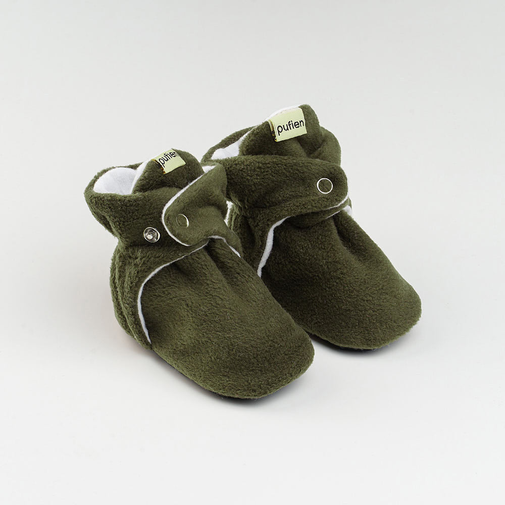 Khaki Baby Booties