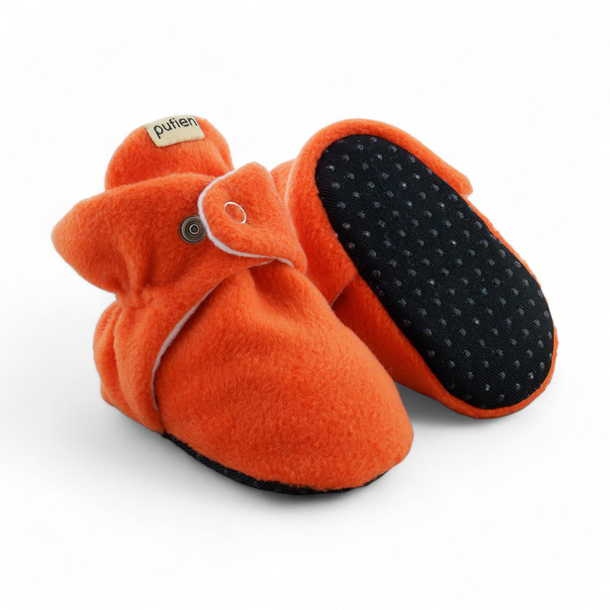 Orange Baby Booties