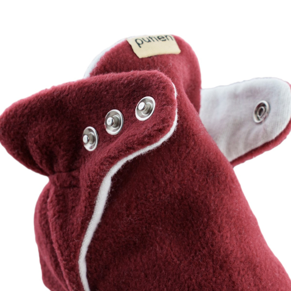 Burgundy Baby Booties