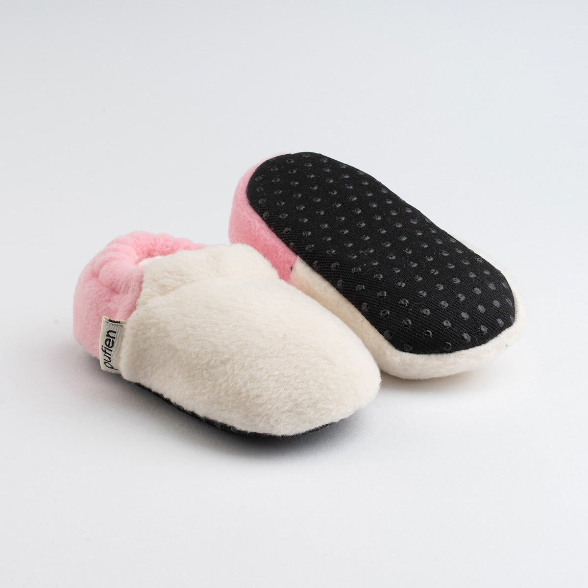 Pink - White Short Neck Baby Booties