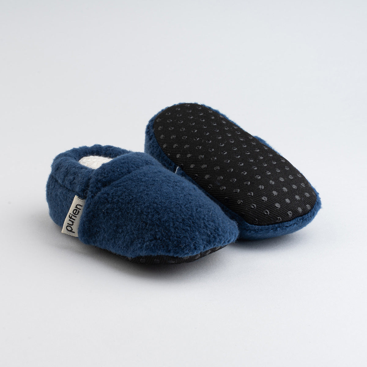 Navy Short Neck Baby Booties