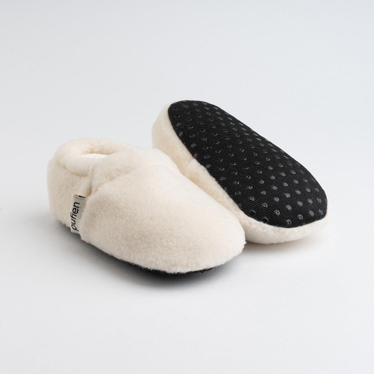 White Short Neck Baby Booties