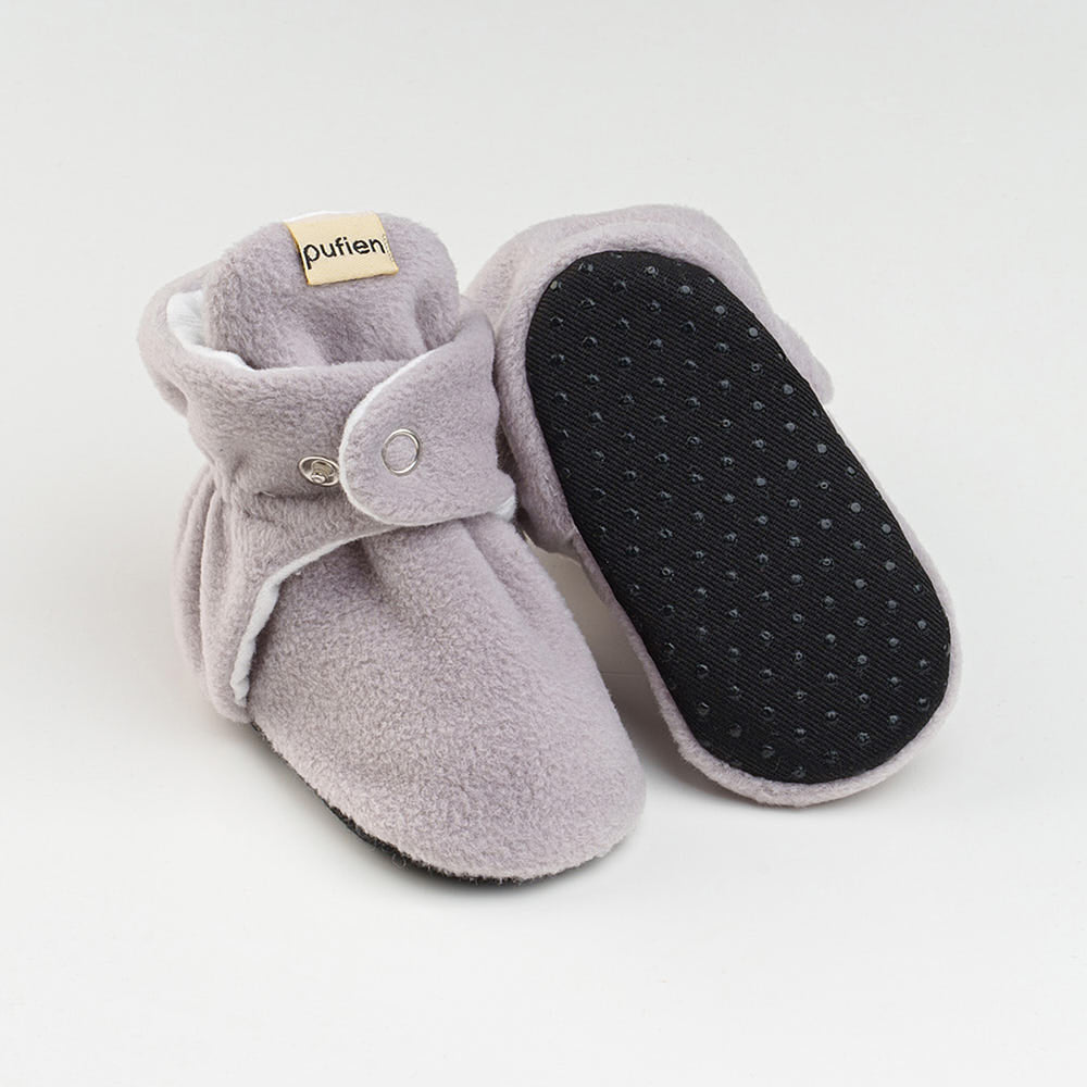 Grey Baby Booties