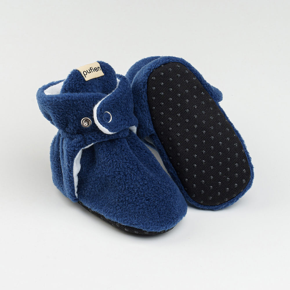 Navy Baby Booties