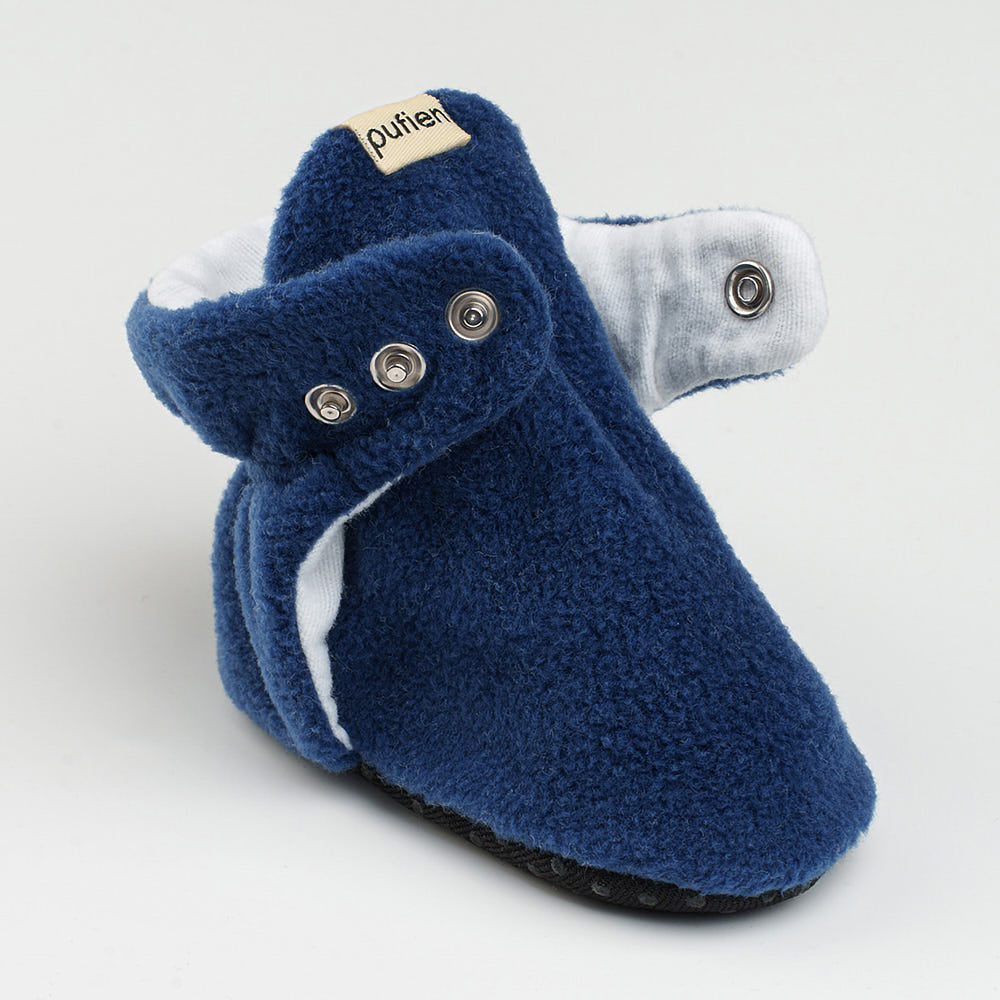 Navy Baby Booties