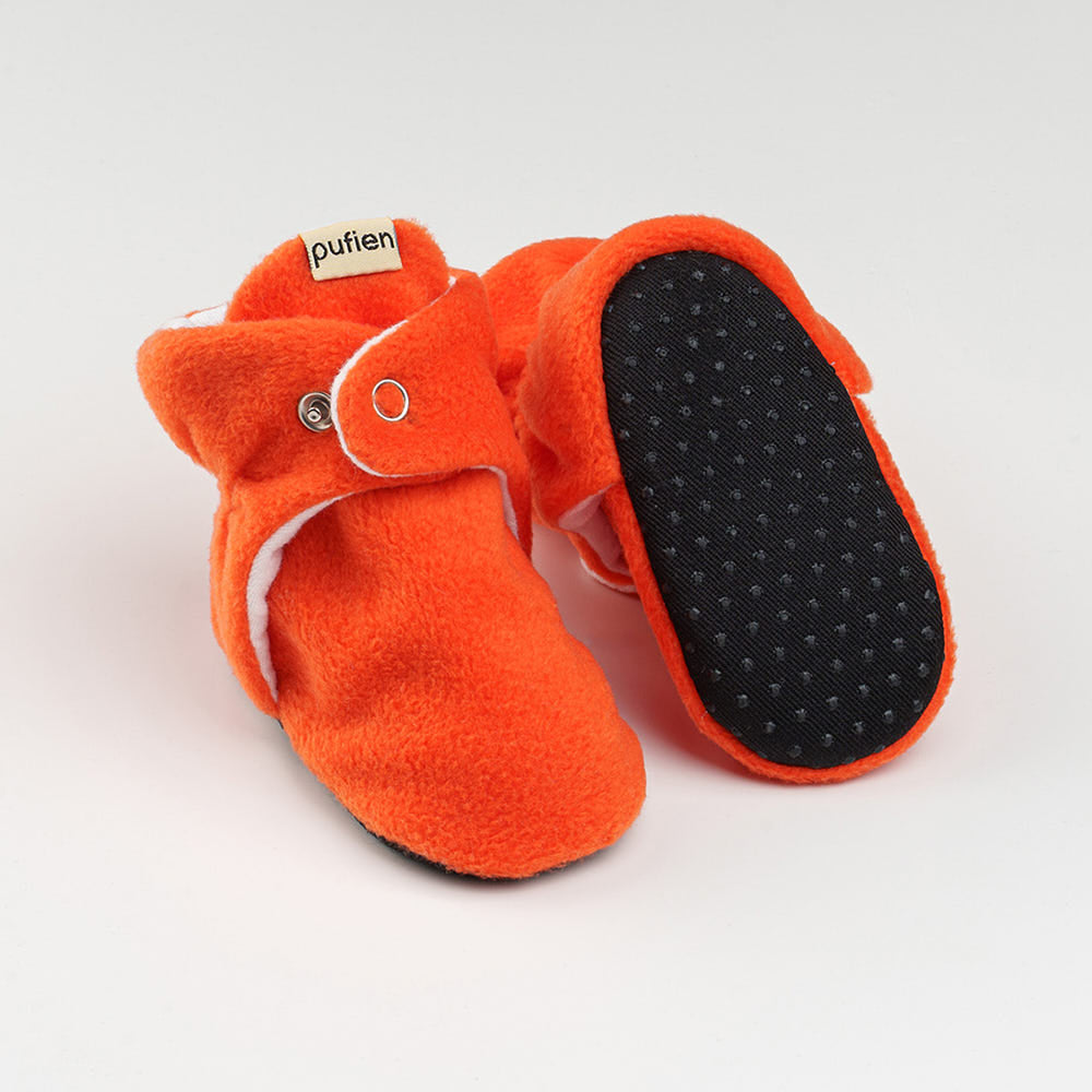 Orange Baby Booties