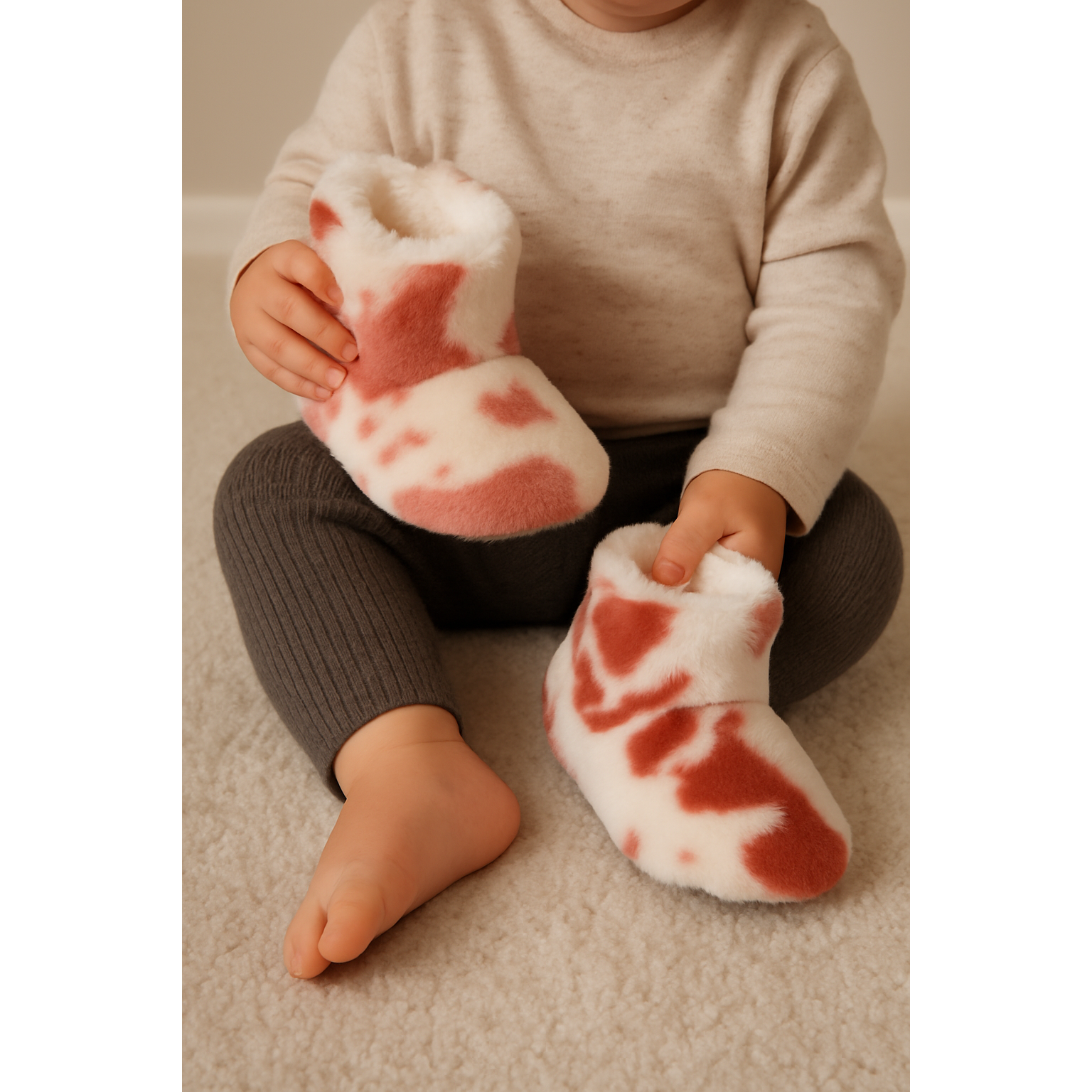 Pink Baby Booties Walking Shoes