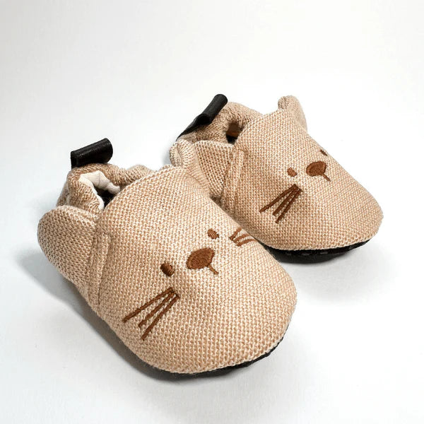 Rabbit Design Summer Baby Booties - Brown