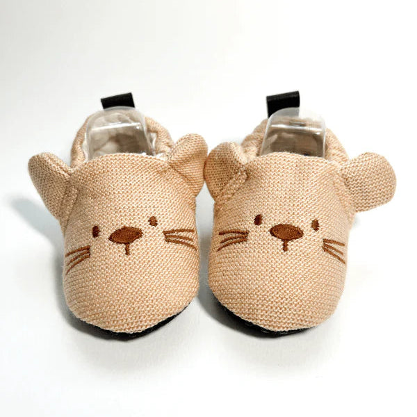 Rabbit Design Summer Baby Booties - Brown