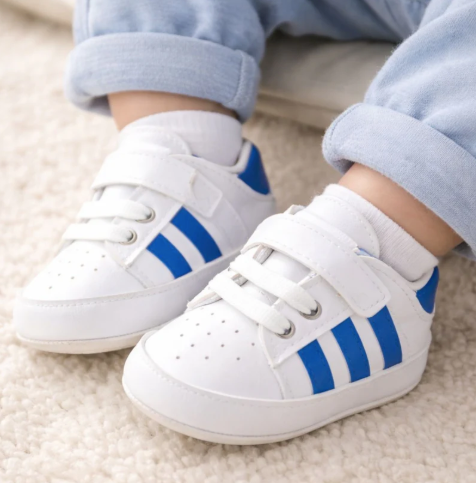 Baby Blue Striped Shoes