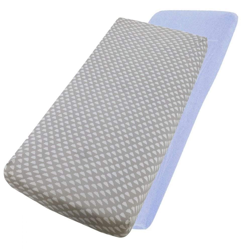 Crib Jersey Fitted Sheets 100% Cotton 40x90cm - Pack Of 4 - Fits All Models