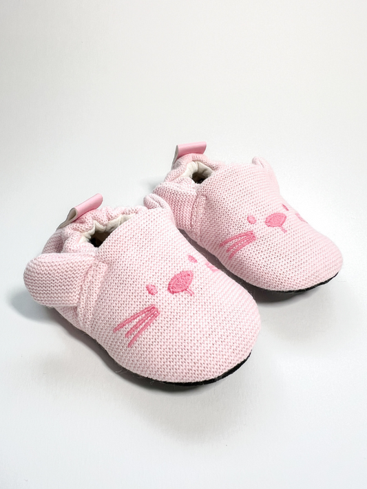 Tavşan Nakışlı Pembe Patik