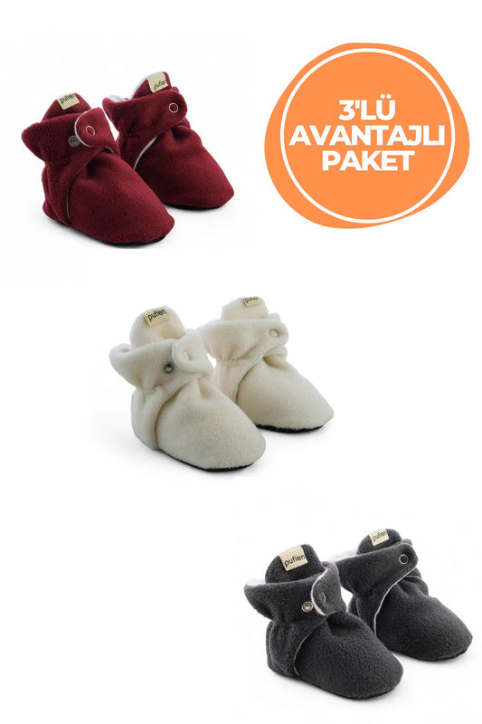 3'lü Avantajlı Paket ( Bordo-Beyaz-Antrasit )