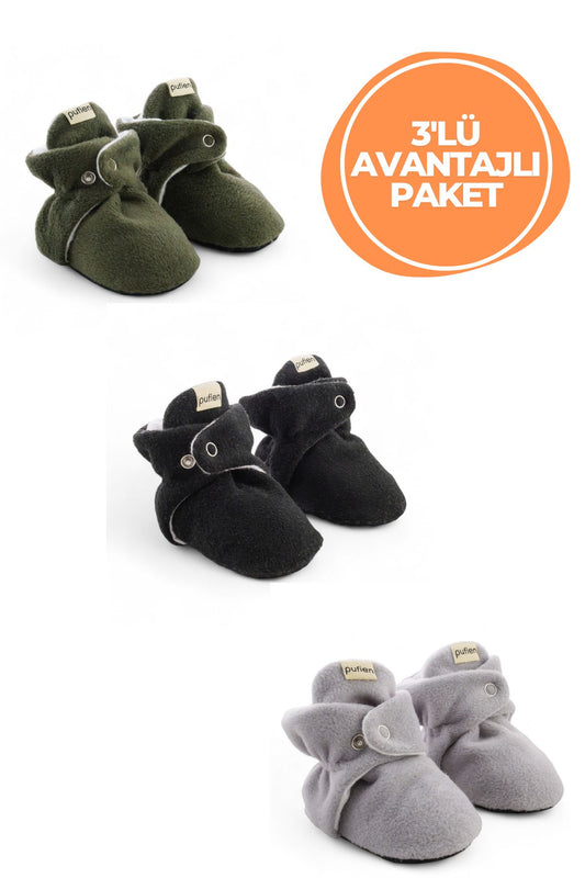 3'lü Avantajlı Paket ( Koyu Yeşil-Siyah-Gri )