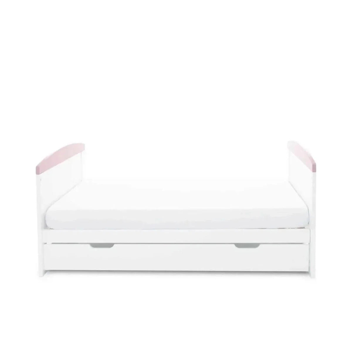Ickle Bubba Coleby Style Cot Bed with Under Drawer Elephant Love Pink - Without Mattress