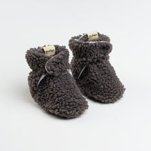 Anthracite Fluffy Baby Booties