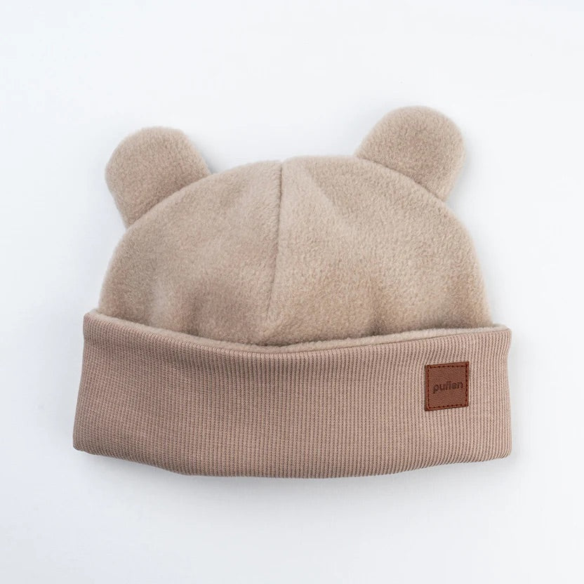 Beige Baby Shoes + Hat Beanie Bundle