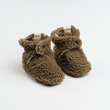 Army Green Fluffy Baby Booties