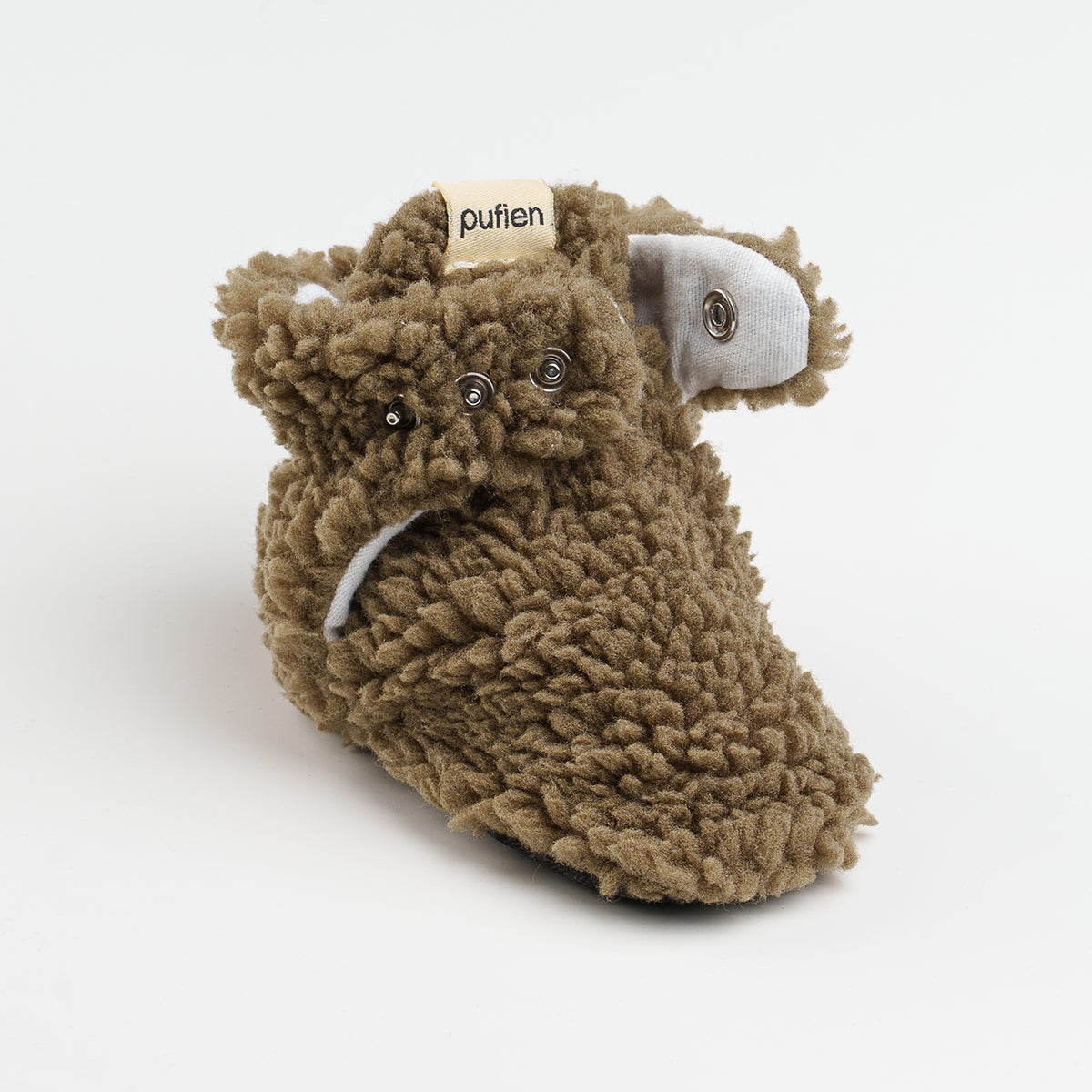 Army Green Fluffy Baby Booties