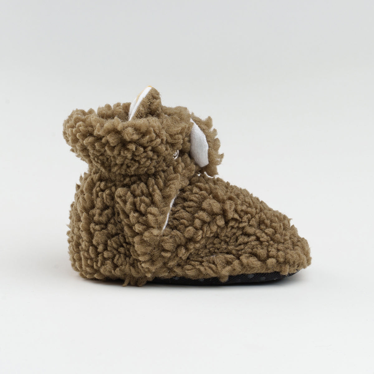 Army Green Fluffy Baby Booties