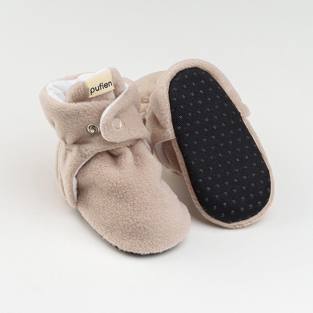 Beige Baby Booties
