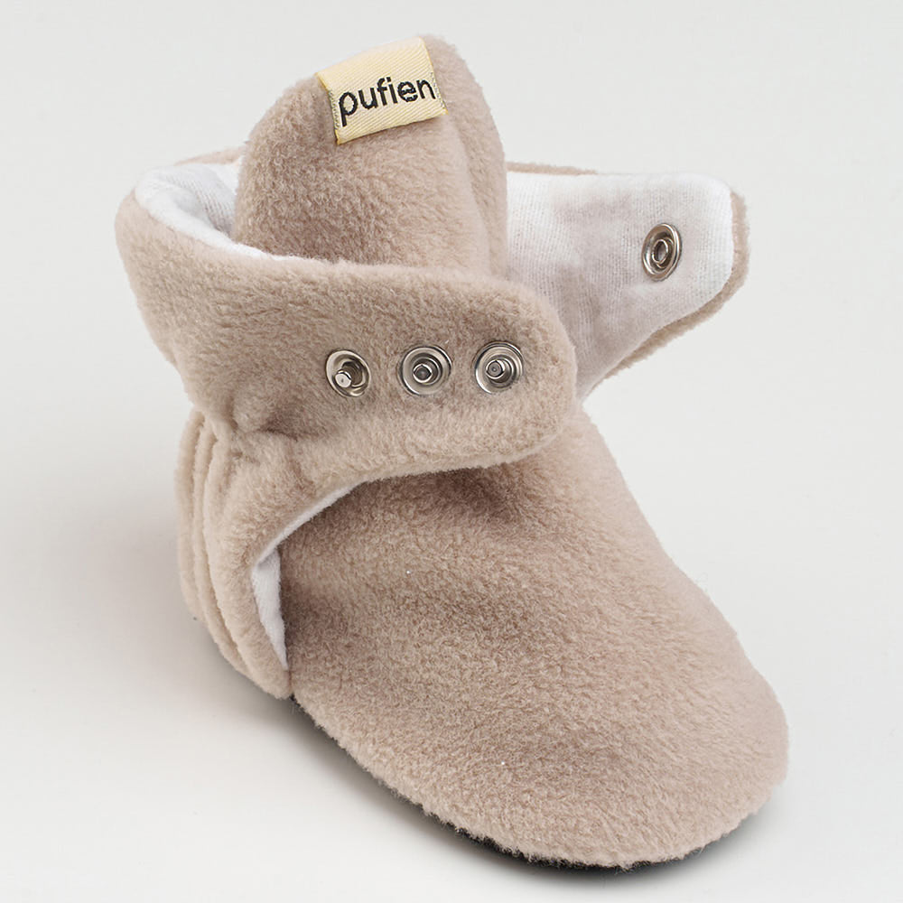 Beige Baby Booties
