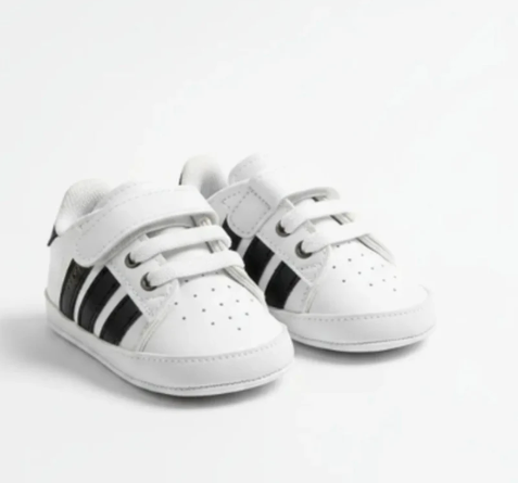 Baby Black Striped Shoes