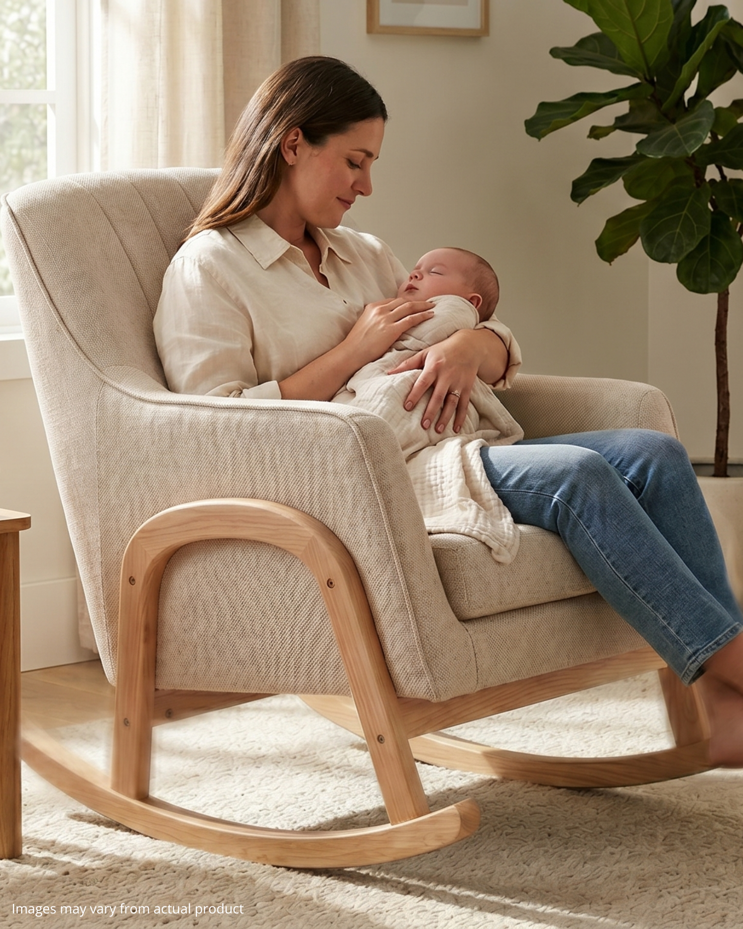 Bristam Nursing Chair - Natural & Oak