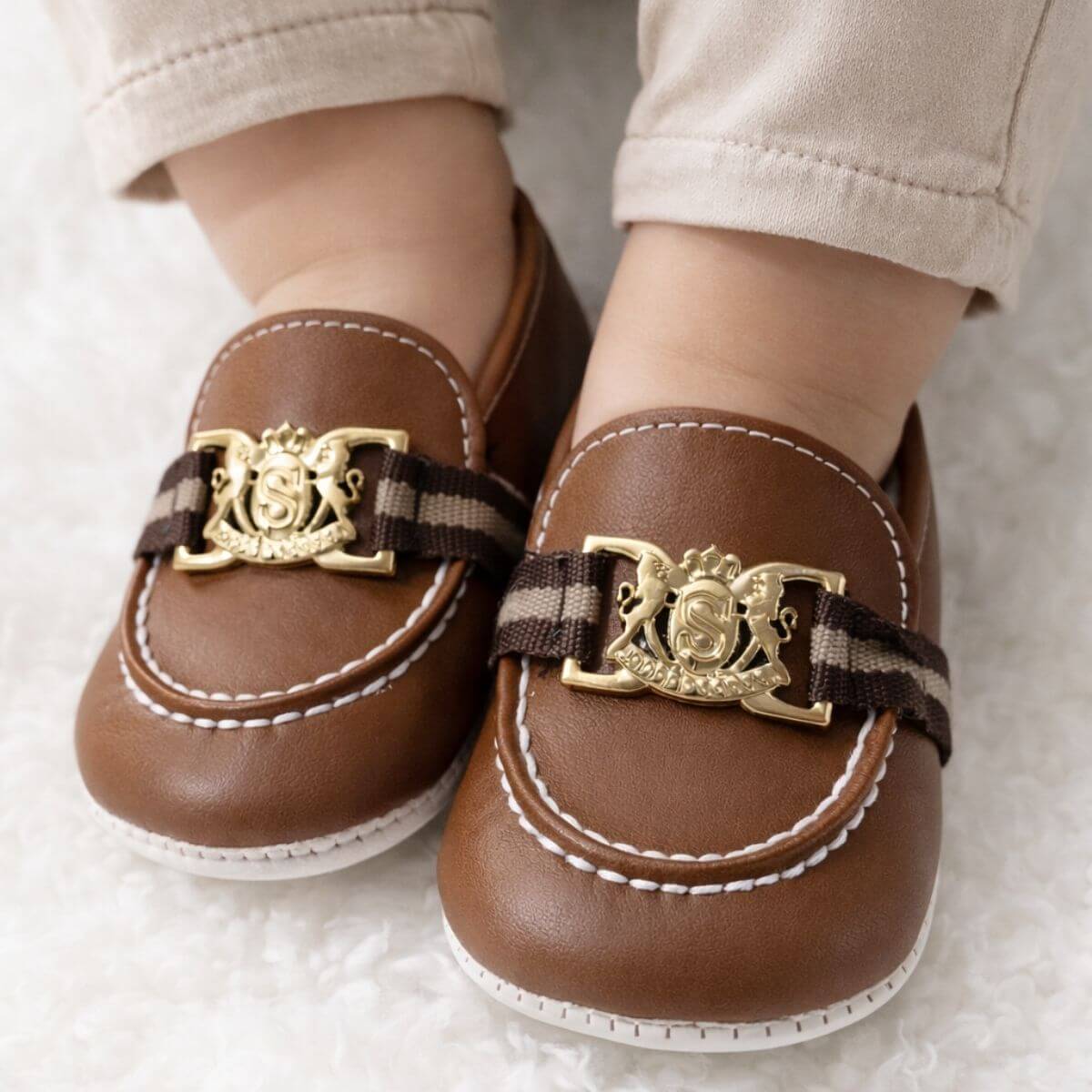 Brown Baby First Walking Shoes