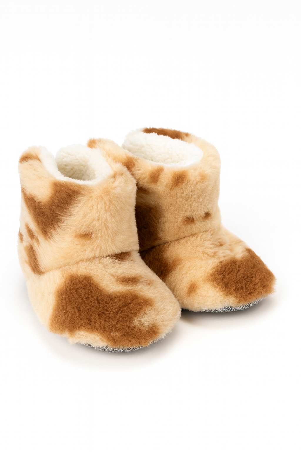 Brown Beige Baby Booties Walking Shoes