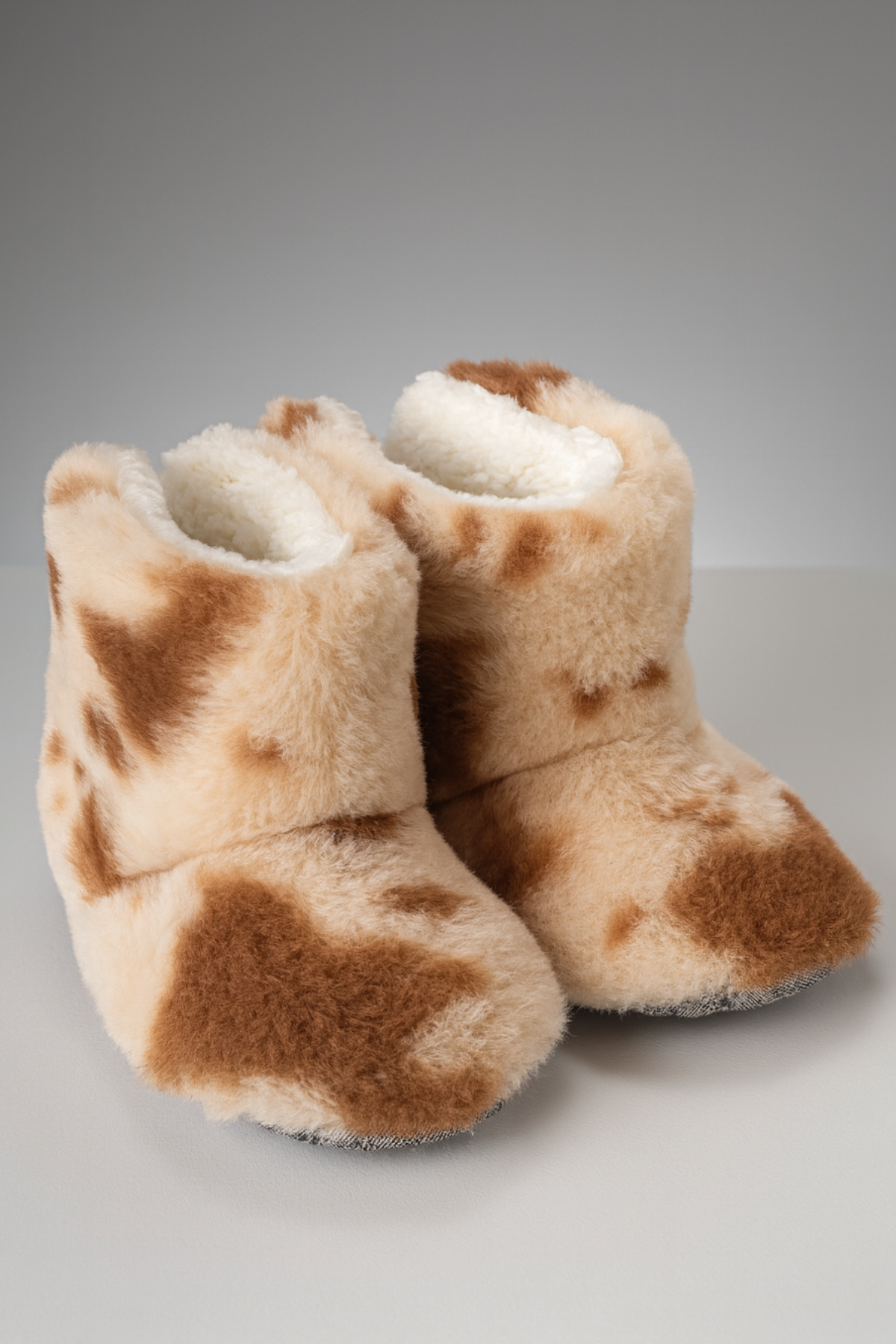 Brown Beige Baby Booties Walking Shoes
