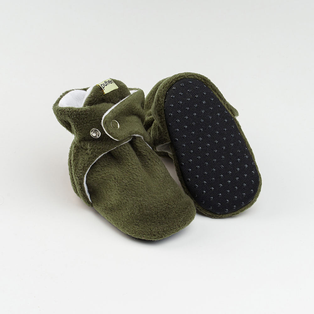 Khaki Baby Booties