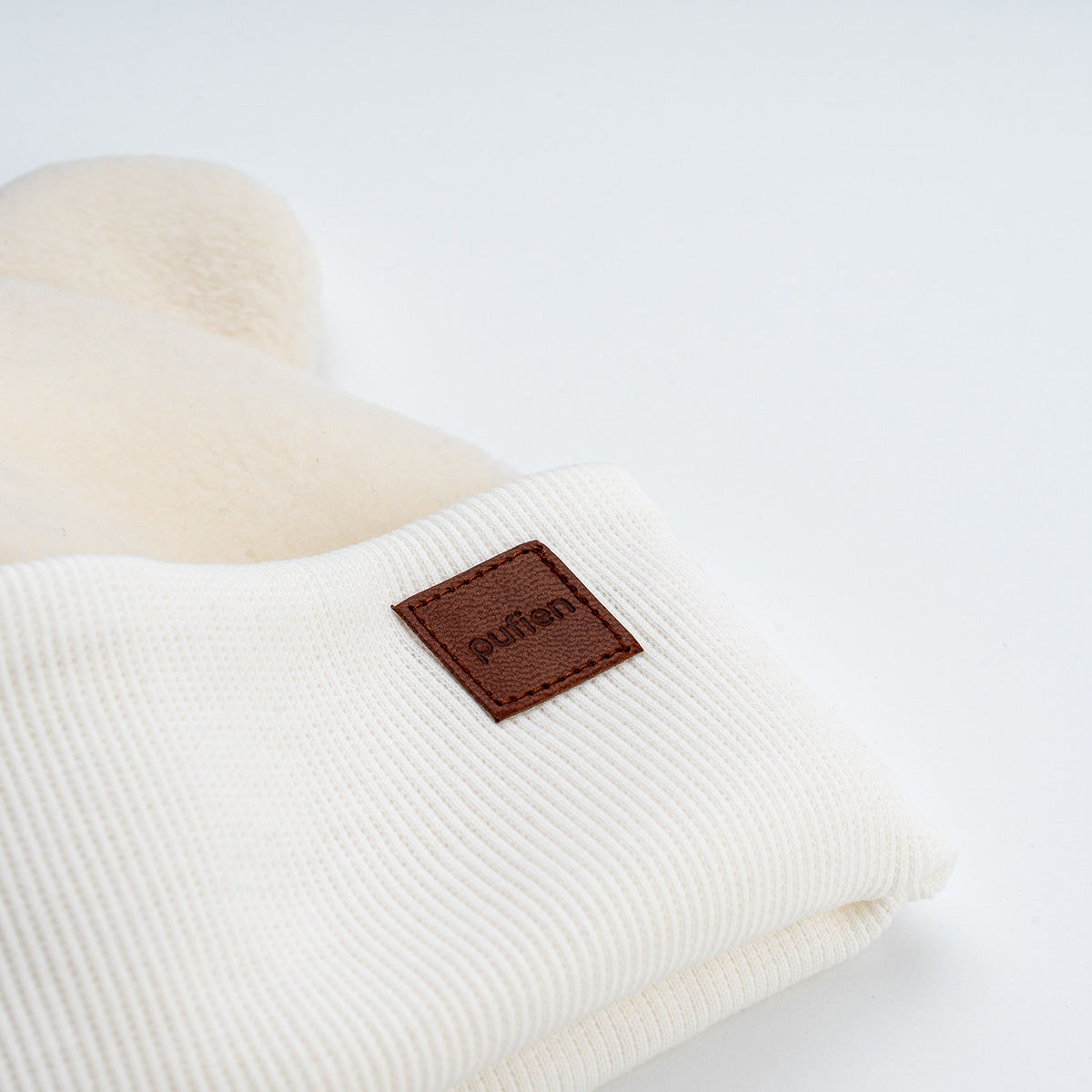 White Baby Hat & Bib 2-in-1
