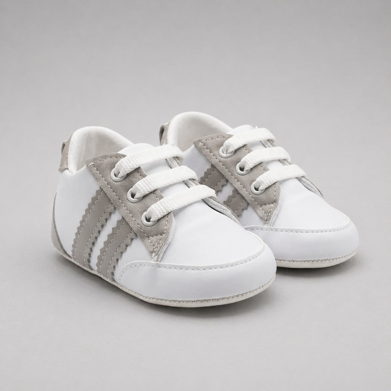 Baby Grey Striped Shoes