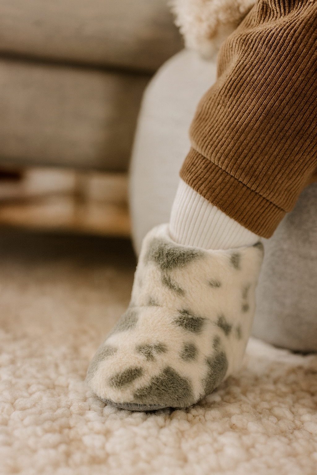 Khaki Baby Booties Walking Shoes
