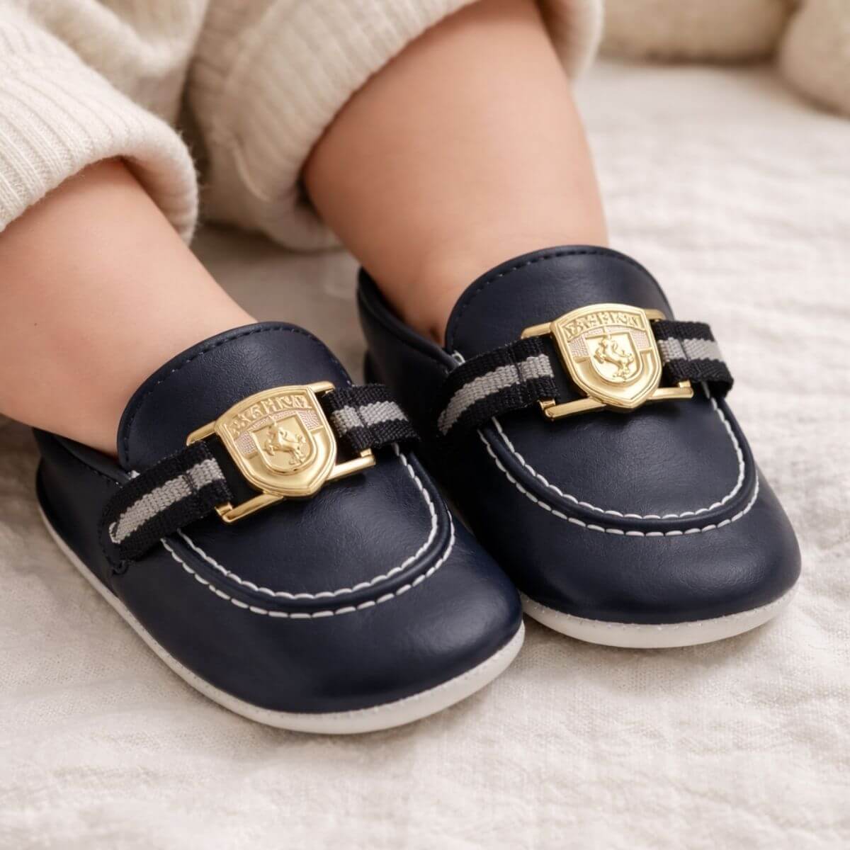 Navy Baby First Walking Shoes