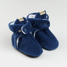 Navy Baby Booties
