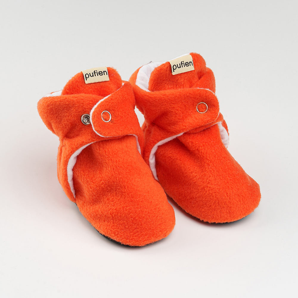 Orange Baby Booties