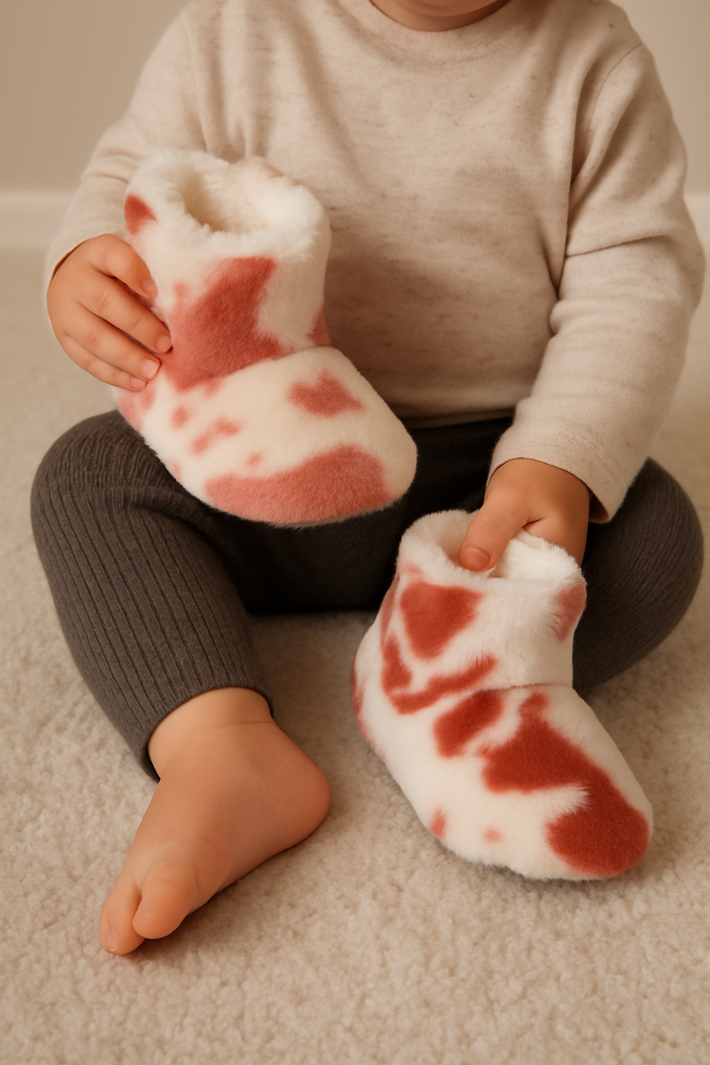 Pink Baby Booties Walking Shoes