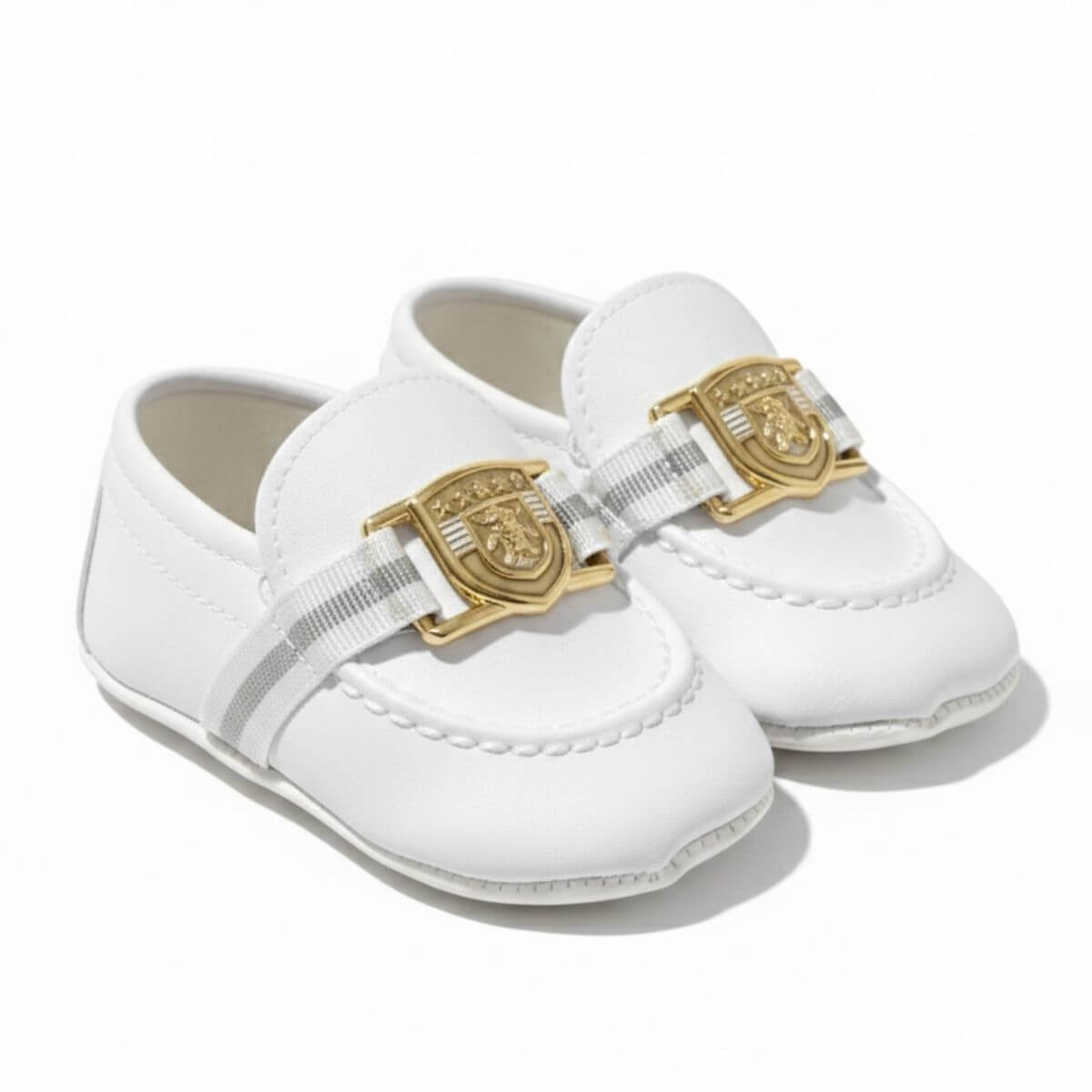 White Baby First Walking Shoes