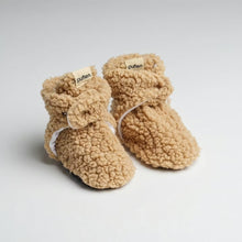 Beige Fluffy Baby Booties